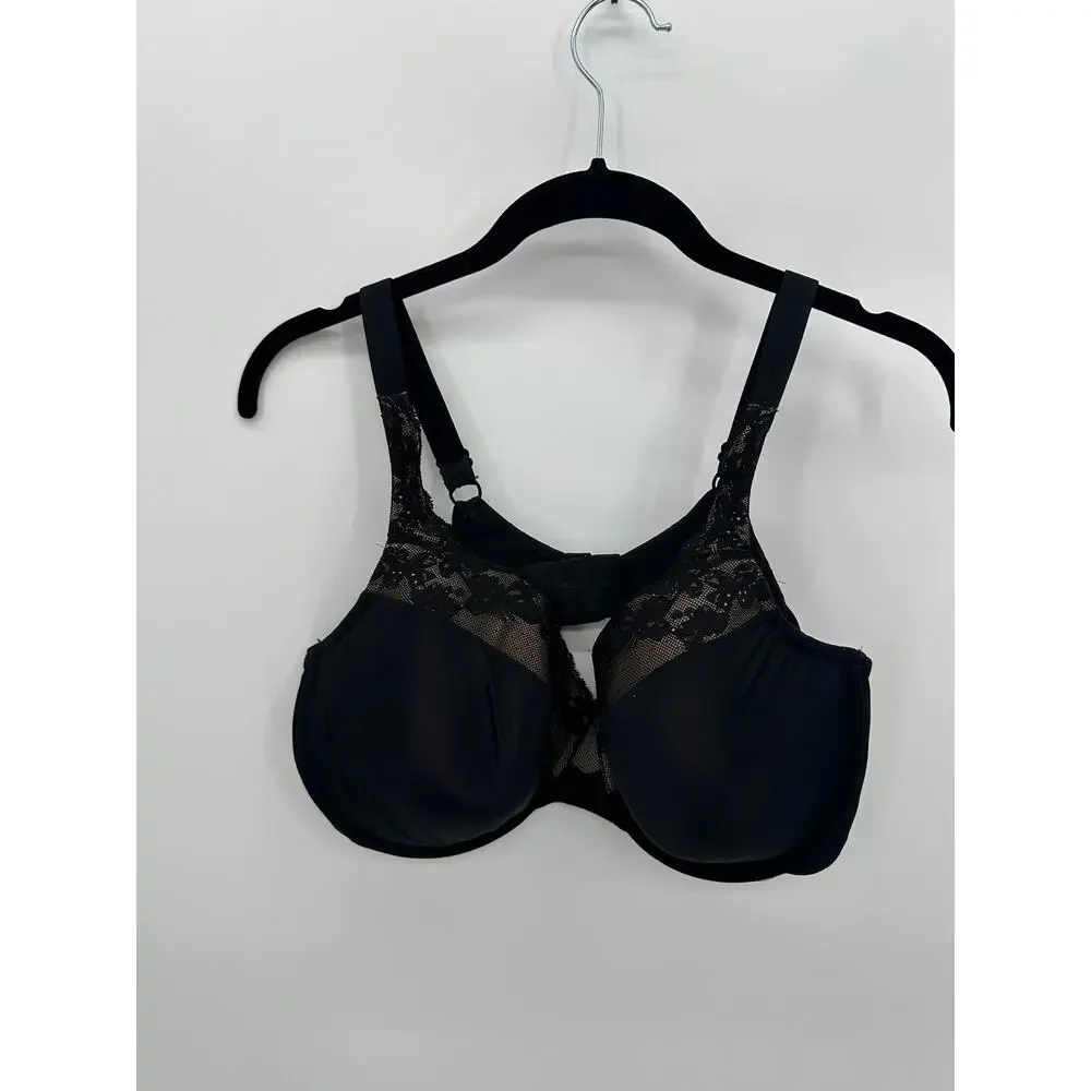 Olga‎ by Warners Cloud 9 Full-Figure Underwire Bra GF7961A Size 42D Black Sexy